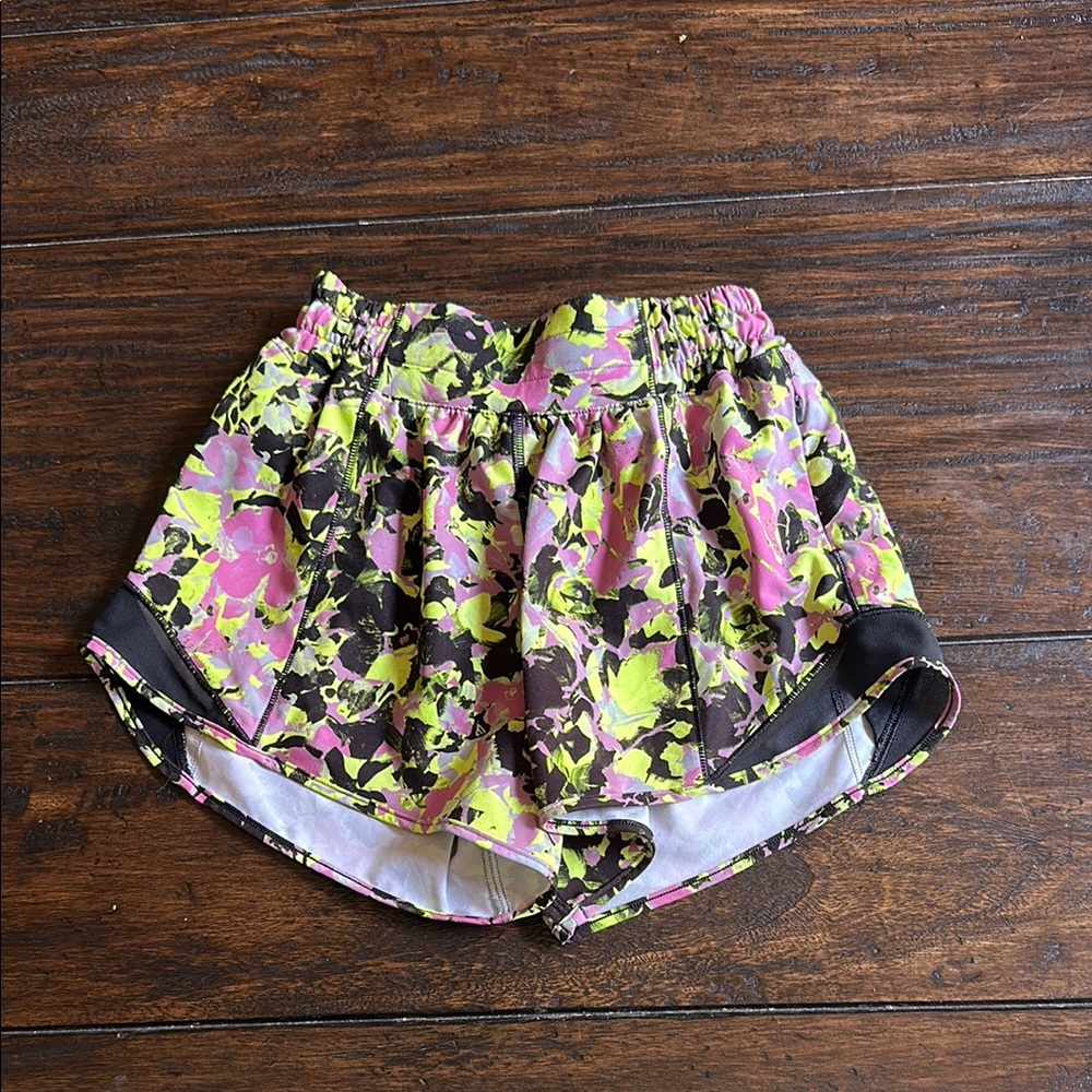 Lululemon Athletica Pink and Green Shorts 4 inch